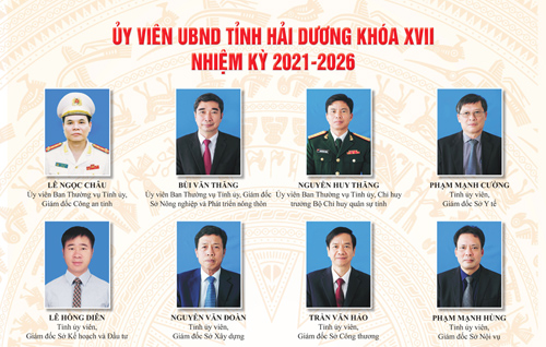 [Infographics] 19 đồng chí Ủy viên UBND tỉnh Hải Dương khóa XVII 